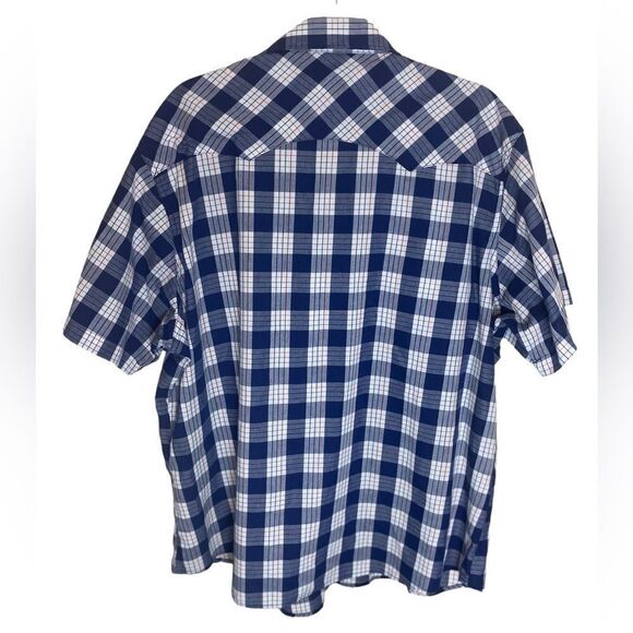Wrangler Retro Short Sleeve Pearl Snap Plaid Casual Western Shirt Men’s Sz 2XL - Picture 3 of 4